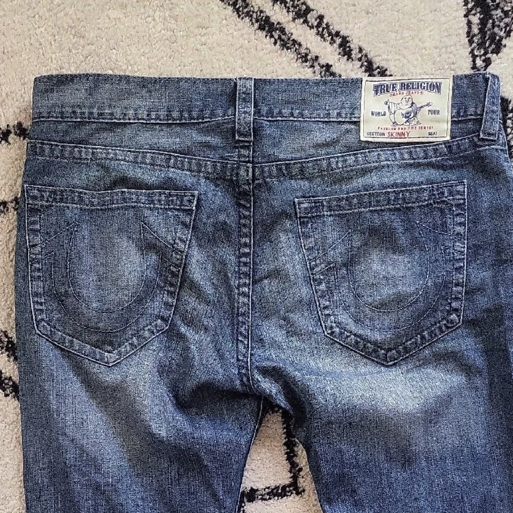 True Religion Men's Skinny Jeans - Distressed Blue